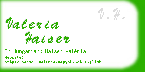valeria haiser business card